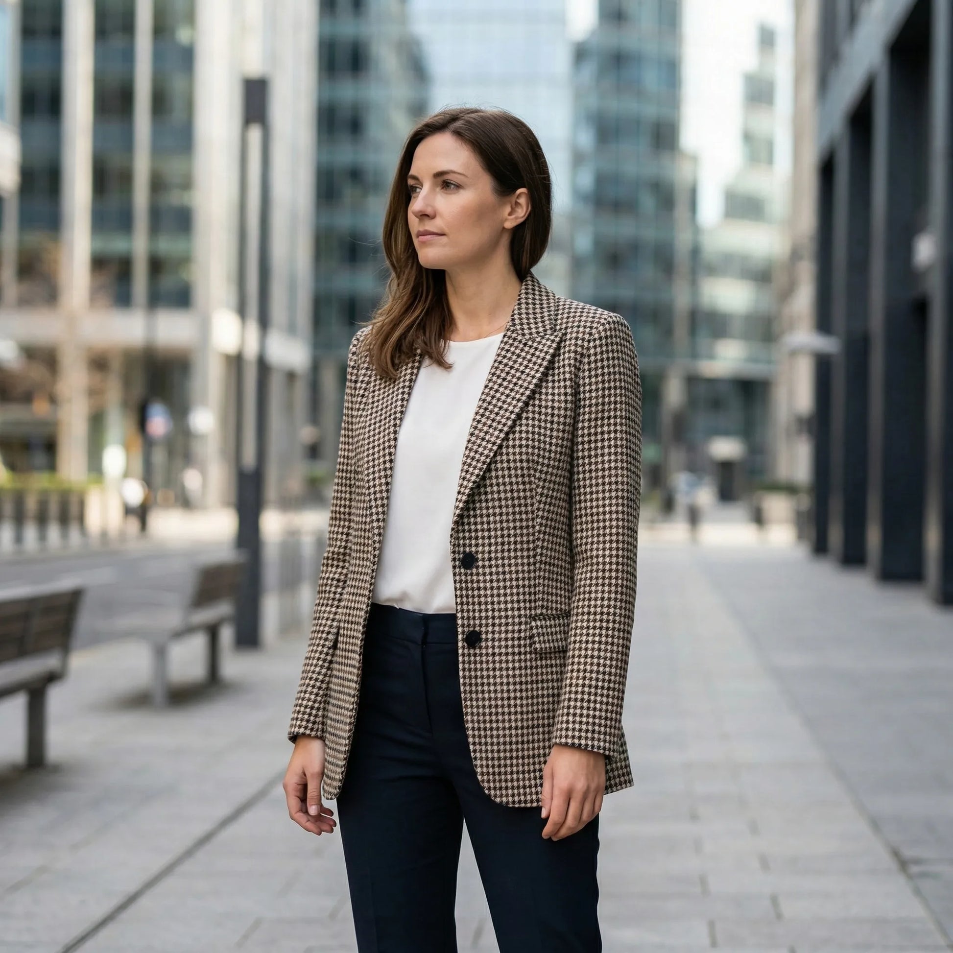 Plaidera | Slim Fit Houndstooth Blazer