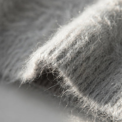 Plushka | Fluffy V-Neck Button-Up Cardigan