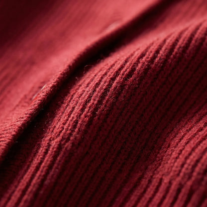 Rибоне | Cropped Single-Breasted Ribbed Cardigan