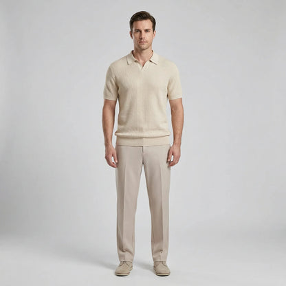 Raffinox - Textured Knit Polo And Trouser Set