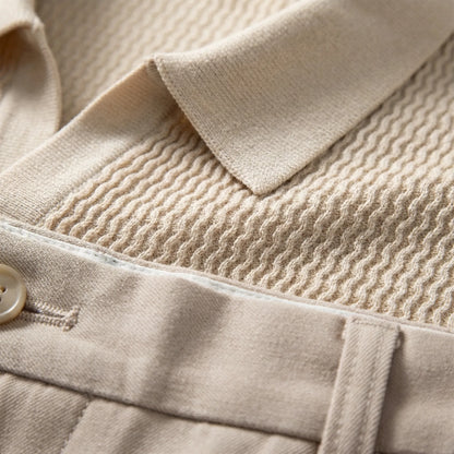 Raffinox - Textured Knit Polo And Trouser Set