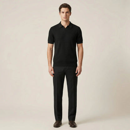 Raffinox - Textured Knit Polo And Trouser Set