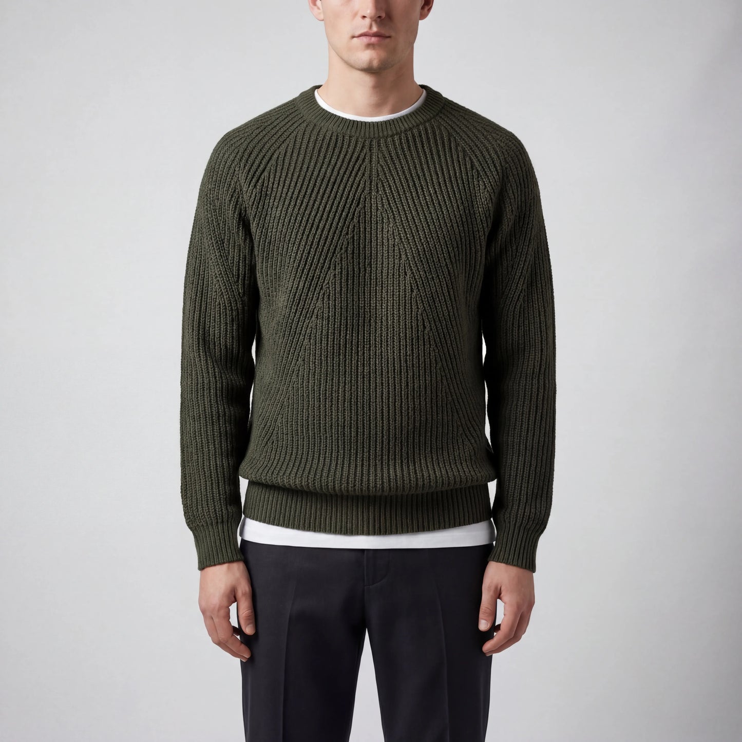 Ragnolux - Ribbed Knit Raglan Sleeve Sweater