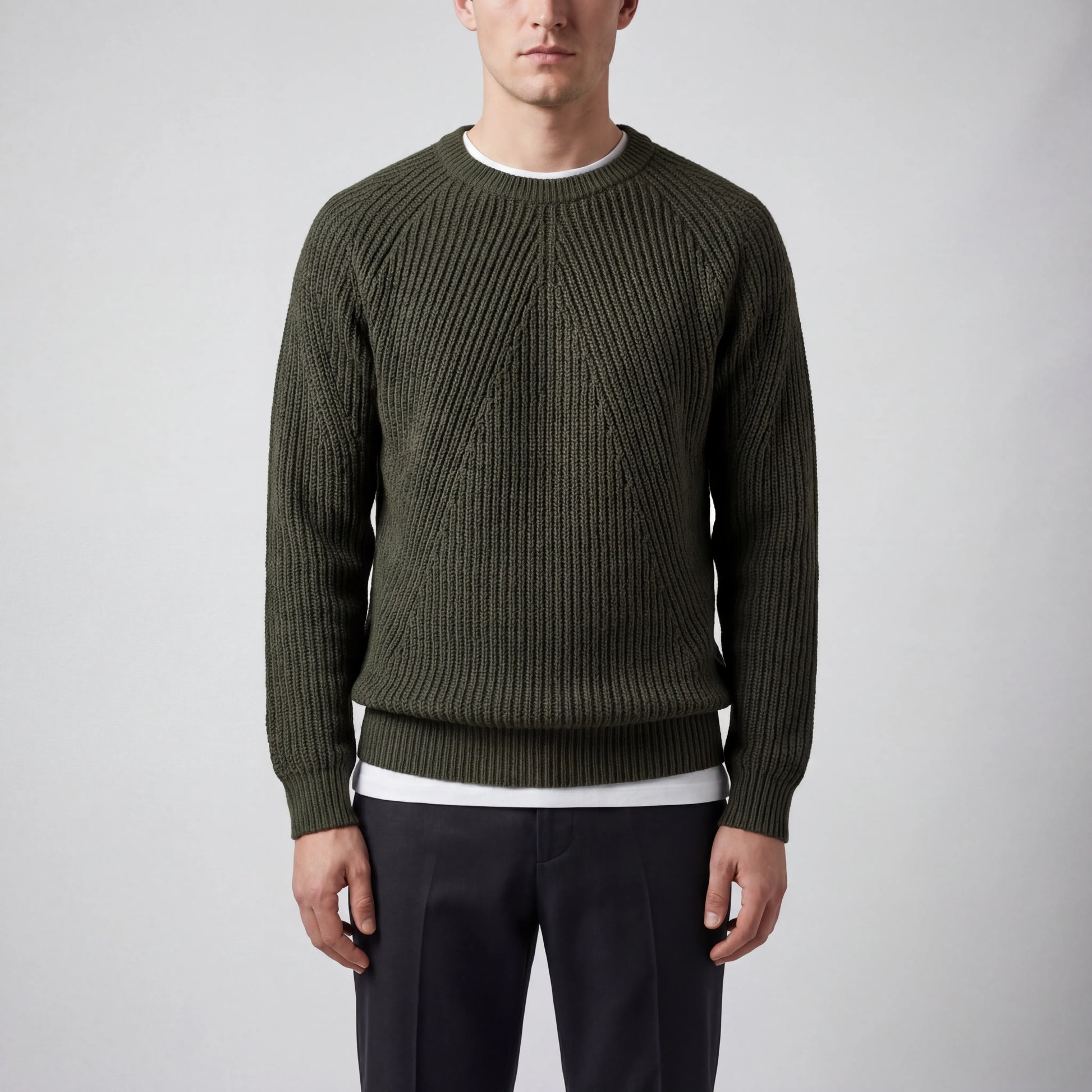 Ragnolux - Ribbed Knit Raglan Sleeve Sweater