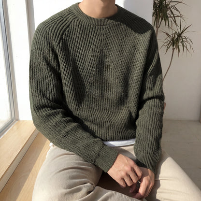 Ragnolux - Ribbed Knit Raglan Sleeve Sweater