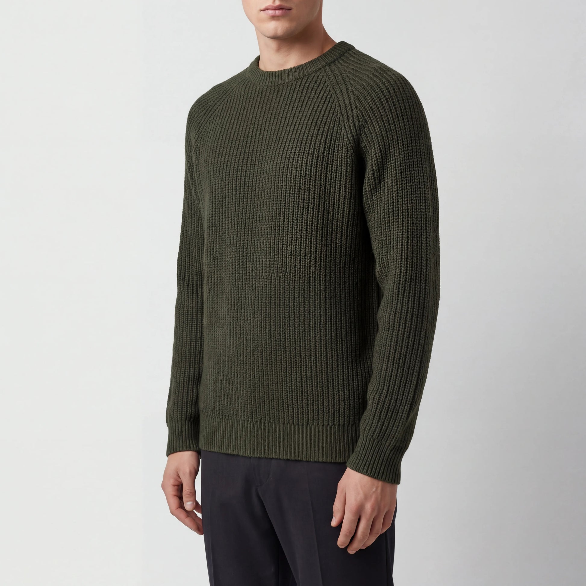Ragnolux - Ribbed Knit Raglan Sleeve Sweater