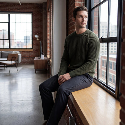 Ragnolux - Ribbed Knit Raglan Sleeve Sweater