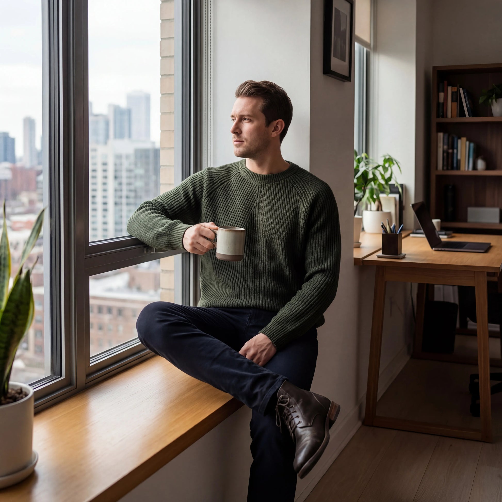Ragnolux - Ribbed Knit Raglan Sleeve Sweater
