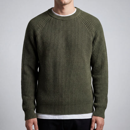 Ragnolux - Ribbed Knit Raglan Sleeve Sweater