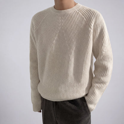 Ragnolux - Ribbed Knit Raglan Sleeve Sweater