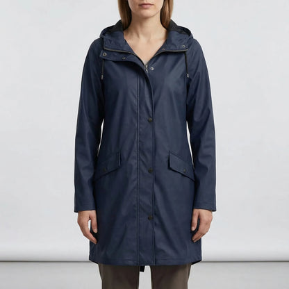 Rainova - Hooded Water-Repellent Long Jacket
