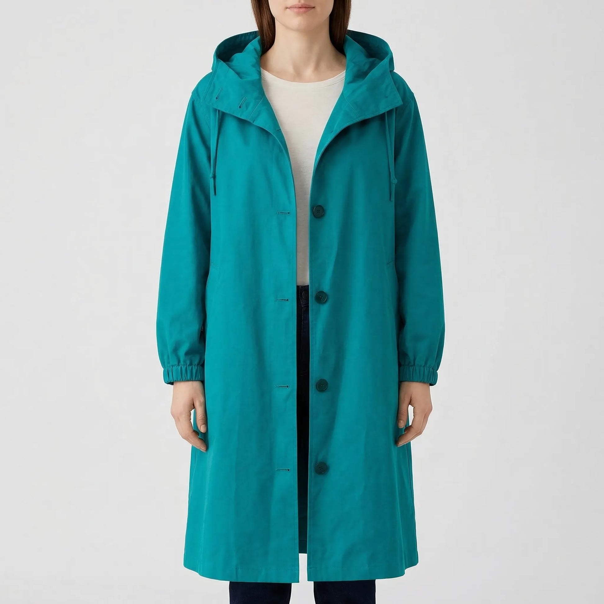 Rainvelle - Hooded Water-Repellent Trench Coat