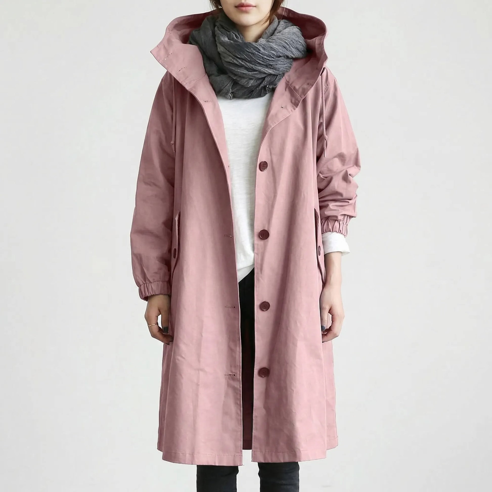 Rainvelle - Hooded Water-Repellent Trench Coat