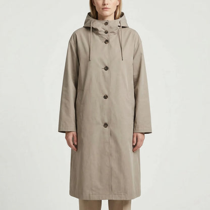 Rainvelle - Hooded Water-Repellent Trench Coat