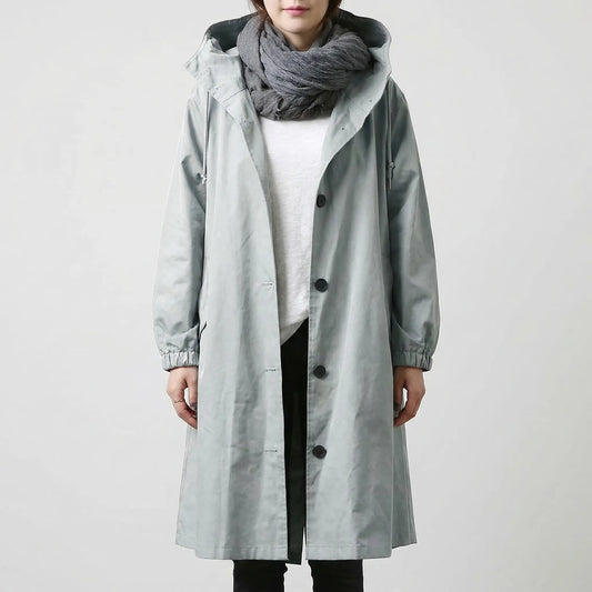 Rainvelle - Hooded Water-Repellent Trench Coat