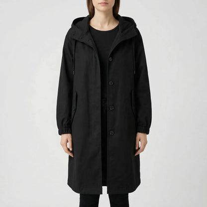 Rainvelle - Hooded Water-Repellent Trench Coat
