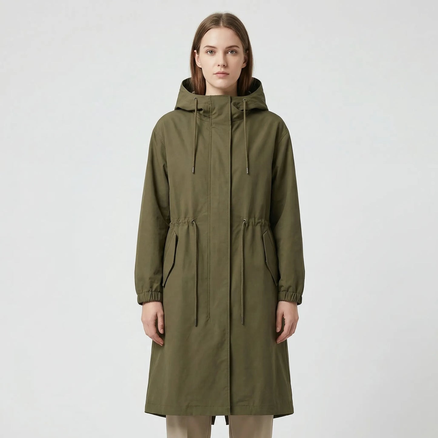 Rainvelle - Hooded Water-Repellent Trench Coat