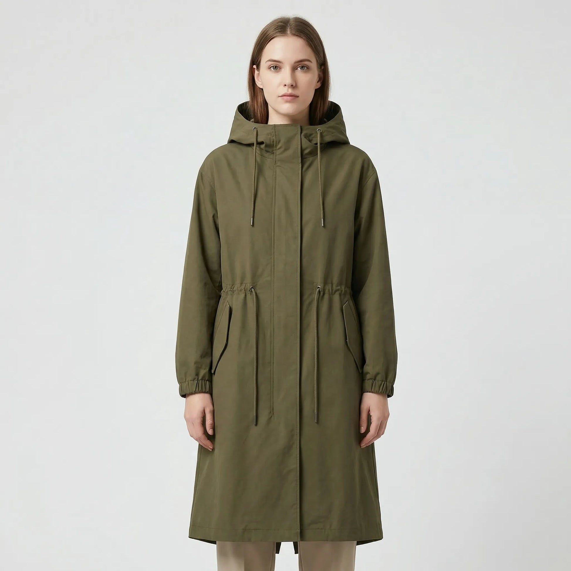 Rainvelle - Hooded Water-Repellent Trench Coat