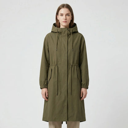 Rainvelle - Hooded Water-Repellent Trench Coat