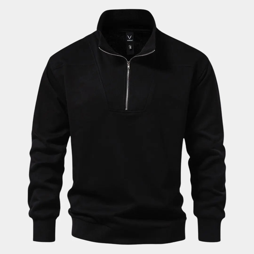 Ralf I Zip Hoodie | Oversized Black Sweatshirt 0
