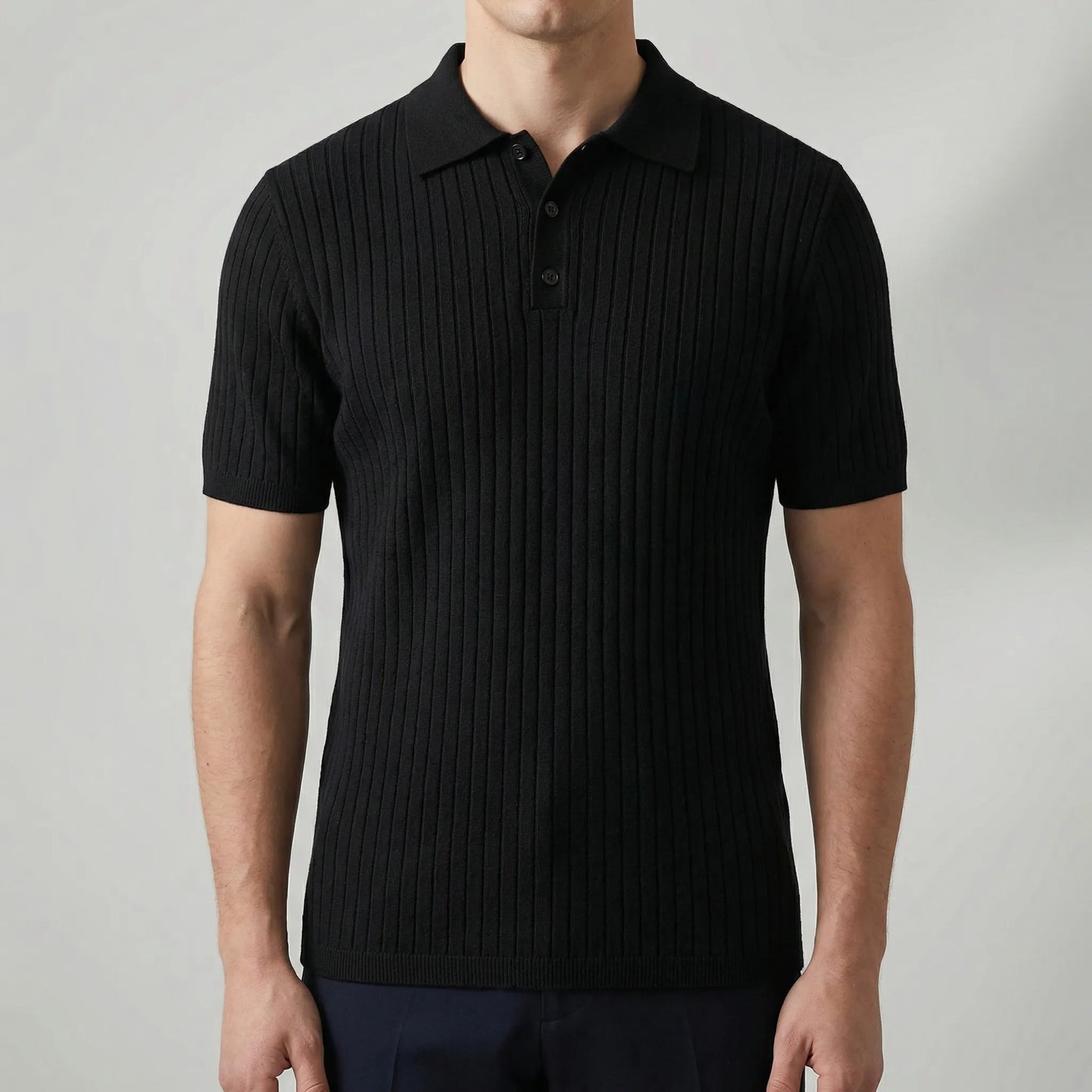 Relvado - Ribbed Knit Short-Sleeve Polo
