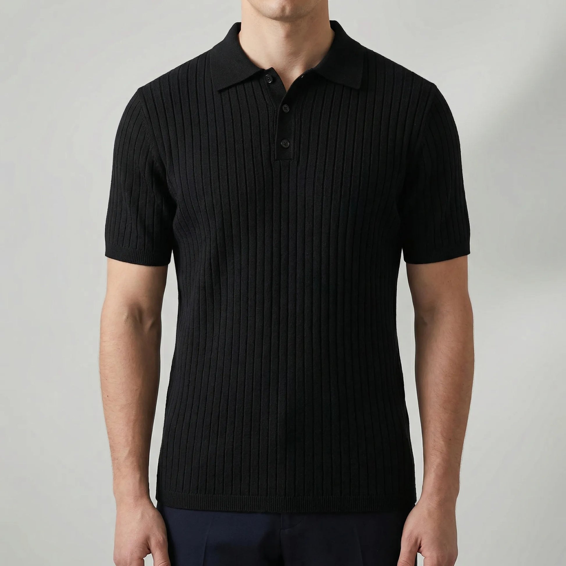 Relvado - Ribbed Knit Short-Sleeve Polo