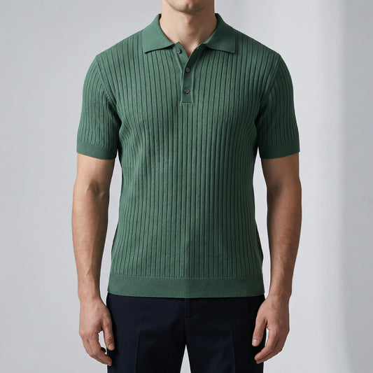 Relvado - Ribbed Knit Short-Sleeve Polo