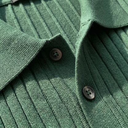 Relvado - Ribbed Knit Short-Sleeve Polo