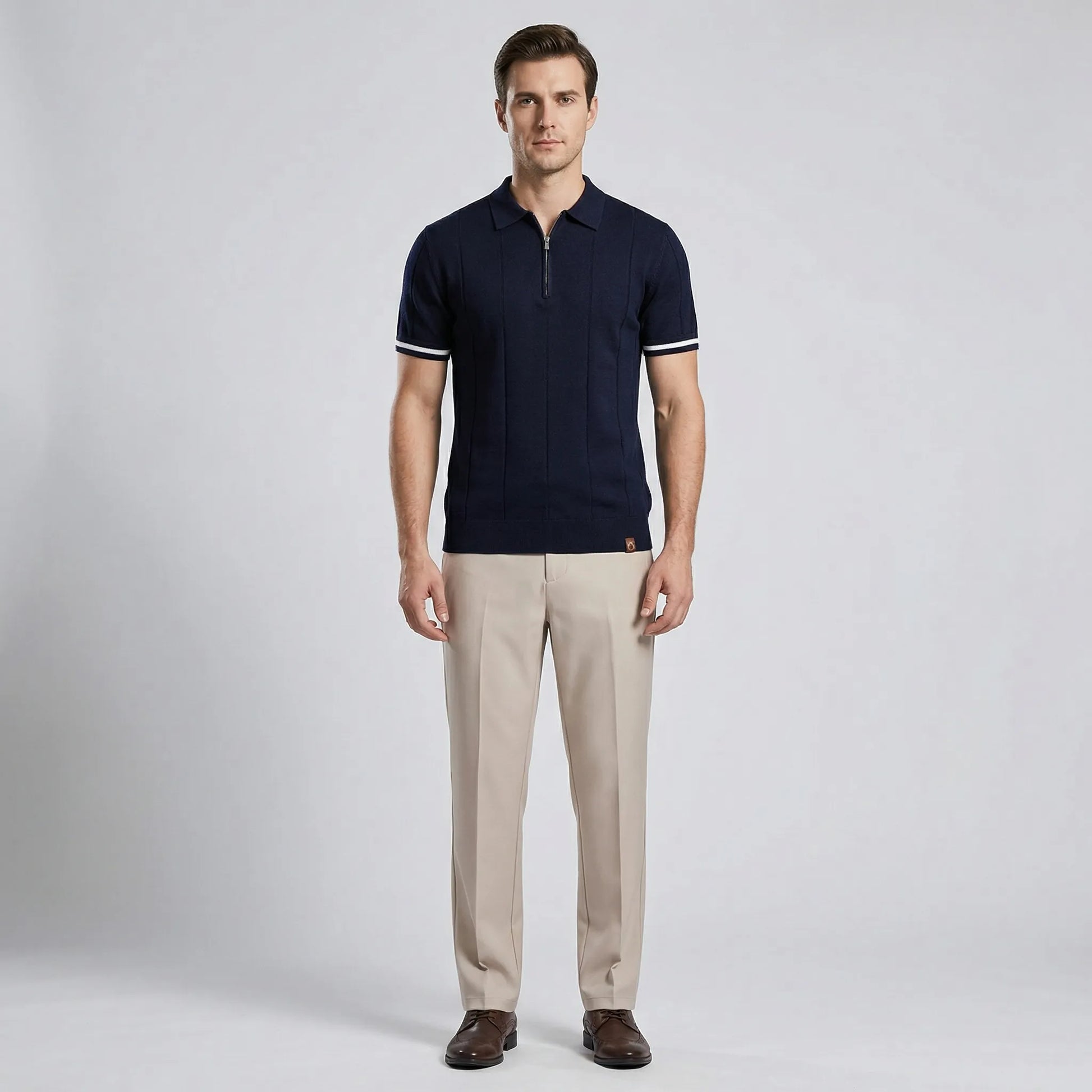 Rivielo - Tailored Zip Polo And Trouser Set