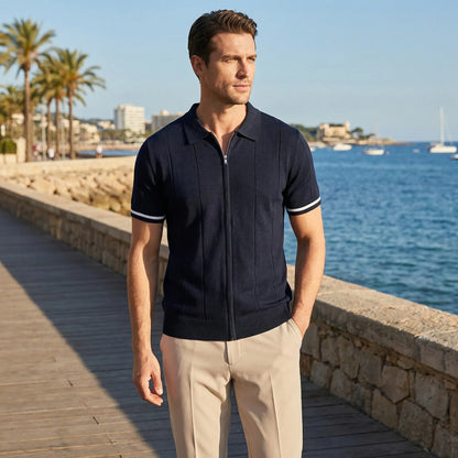 Rivielo - Tailored Zip Polo And Trouser Set