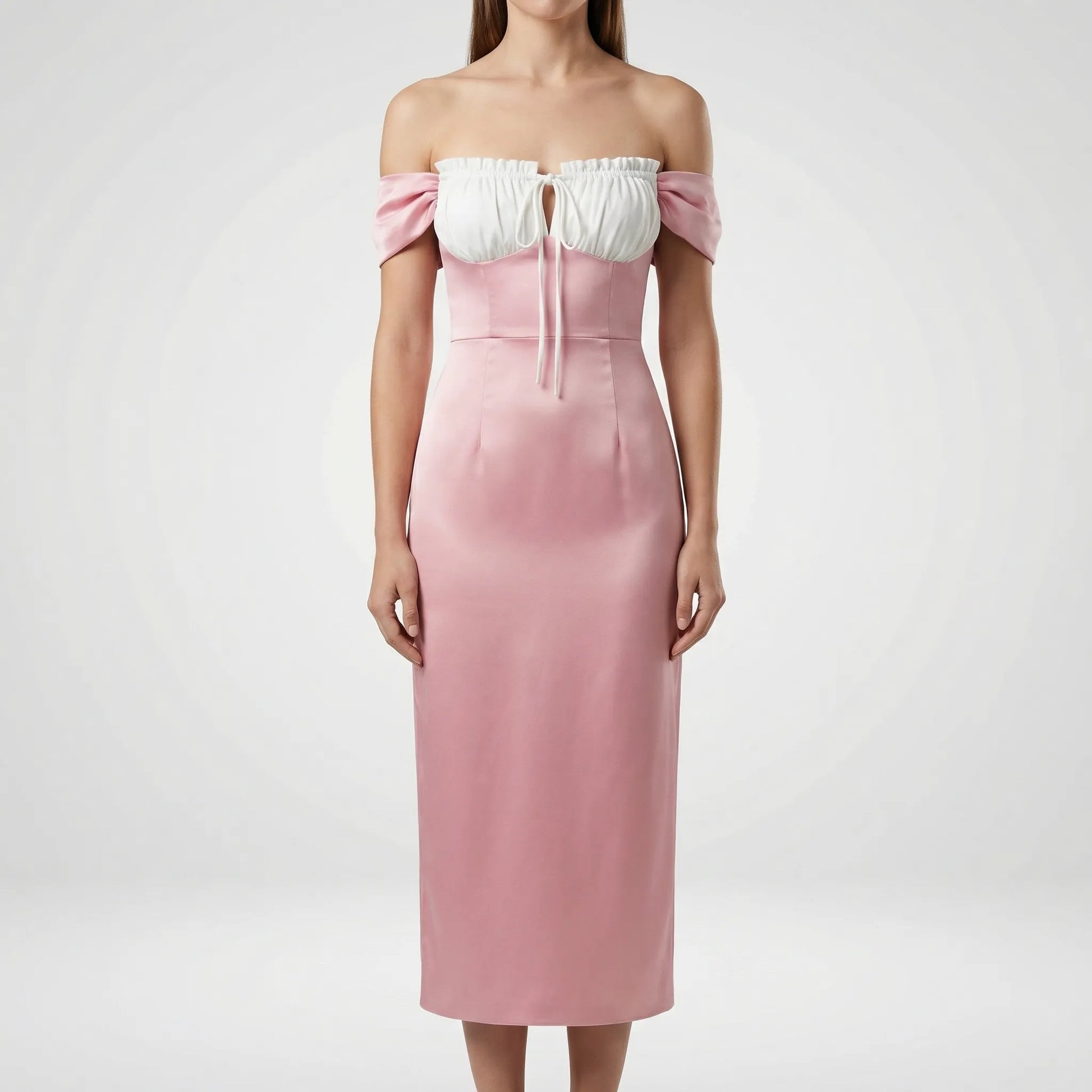 Rosalyne - Off-Shoulder Bodycon Maxi Dress
