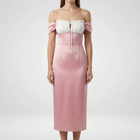 Rosalyne - Off-Shoulder Bodycon Maxi Dress