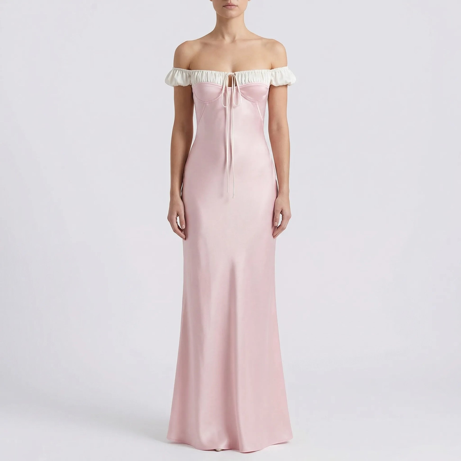 Rosalyne - Off-Shoulder Bodycon Maxi Dress