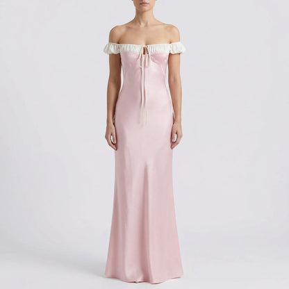 Rosalyne - Off-Shoulder Bodycon Maxi Dress