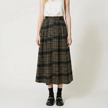 Ruvella | Ankle-Length Tiered Ruffle Skirt