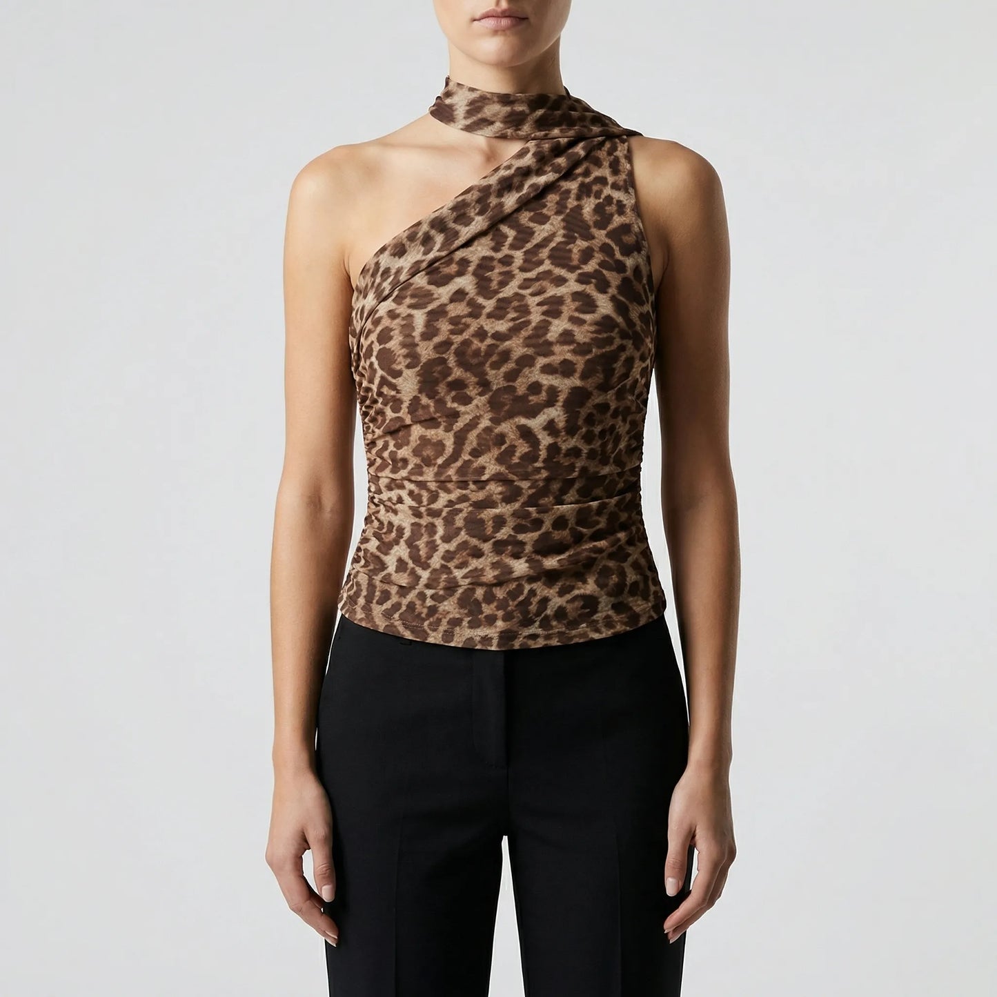 Savarra | Asymmetric One-Shoulder Crop Top