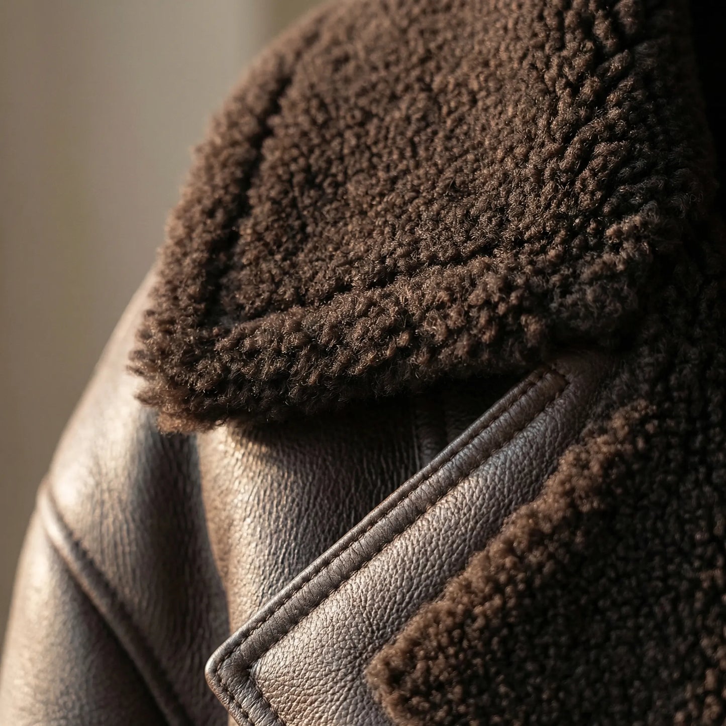 Shearlix - Oversized Faux Shearling Lapel Jacket
