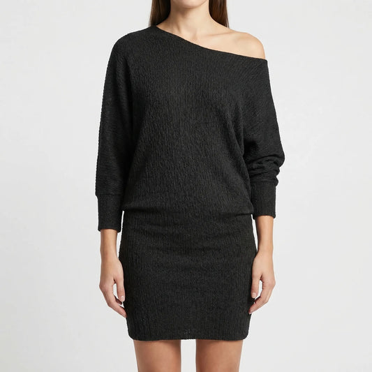 Shimrova - One-Shoulder Shimmer Mini Dress