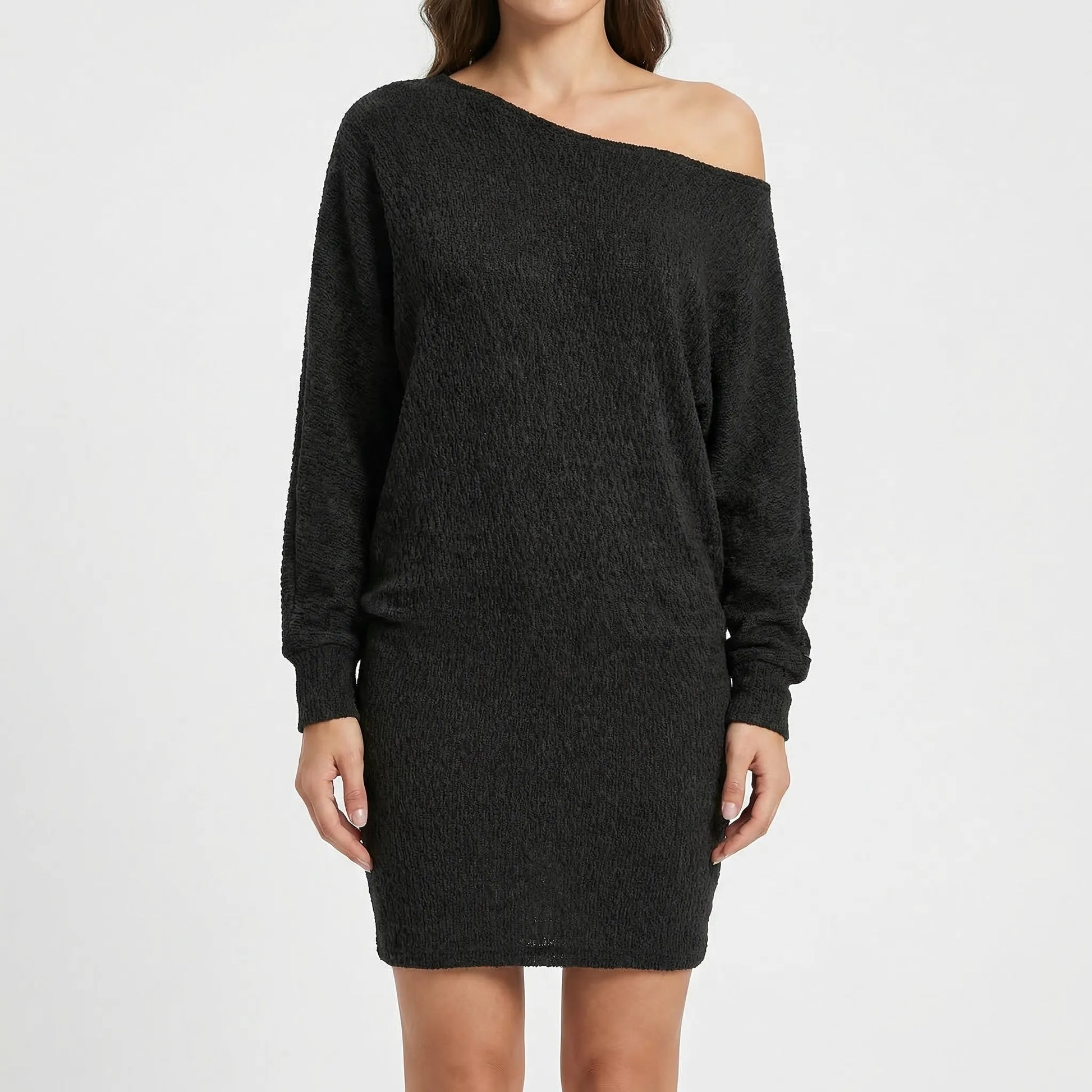 Shimrova - One-Shoulder Shimmer Mini Dress