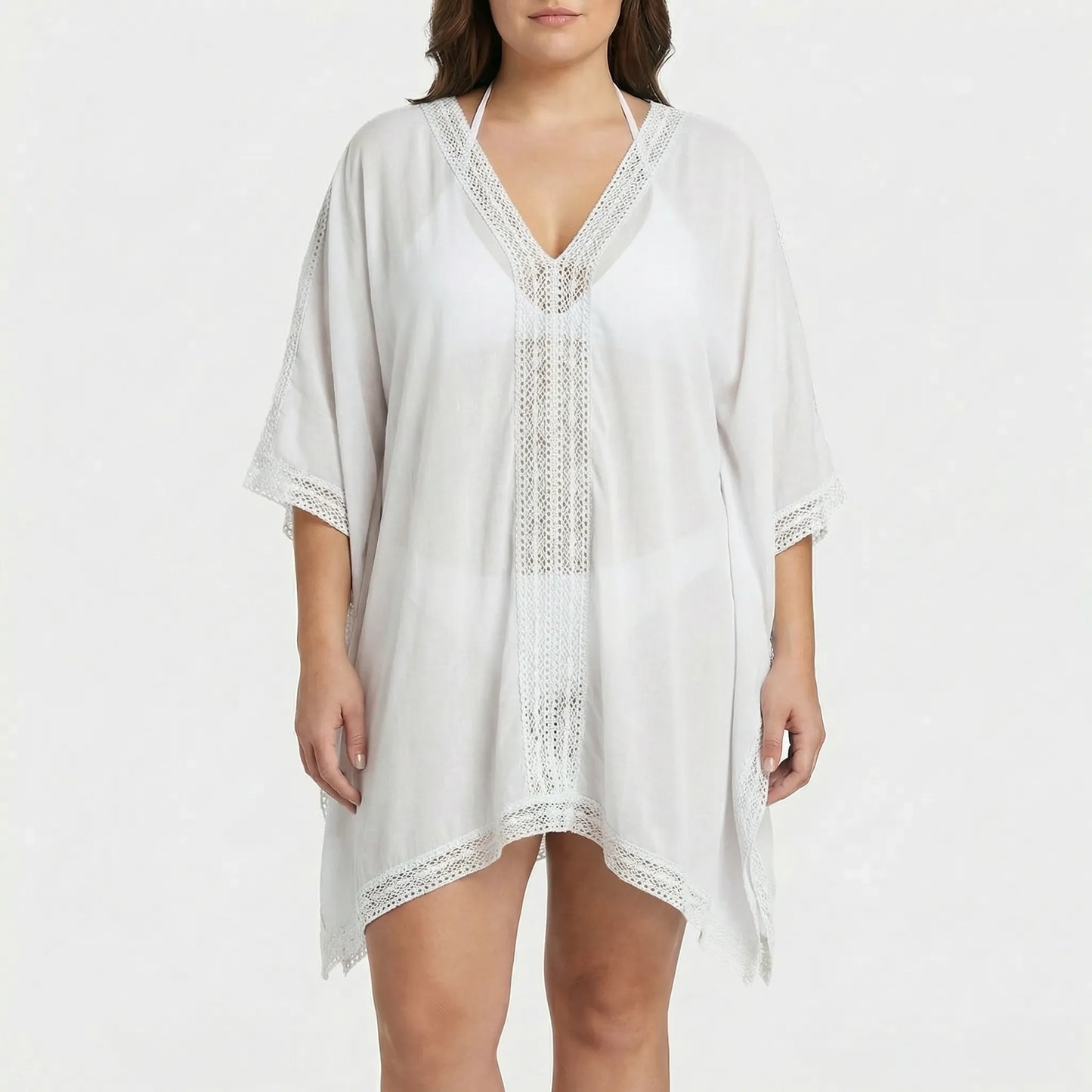 Shoravel | V-Neck Kaftan Beach Cover-Up