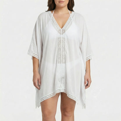 Shoravel | V-Neck Kaftan Beach Cover-Up