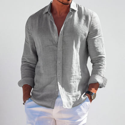 Shorven - Relaxed-Fit Long-Sleeve Button-Up Shirt