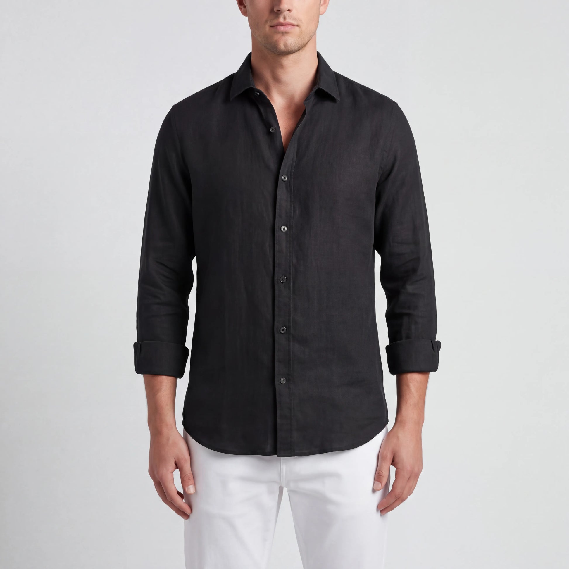 Shorven - Relaxed-Fit Long-Sleeve Button-Up Shirt