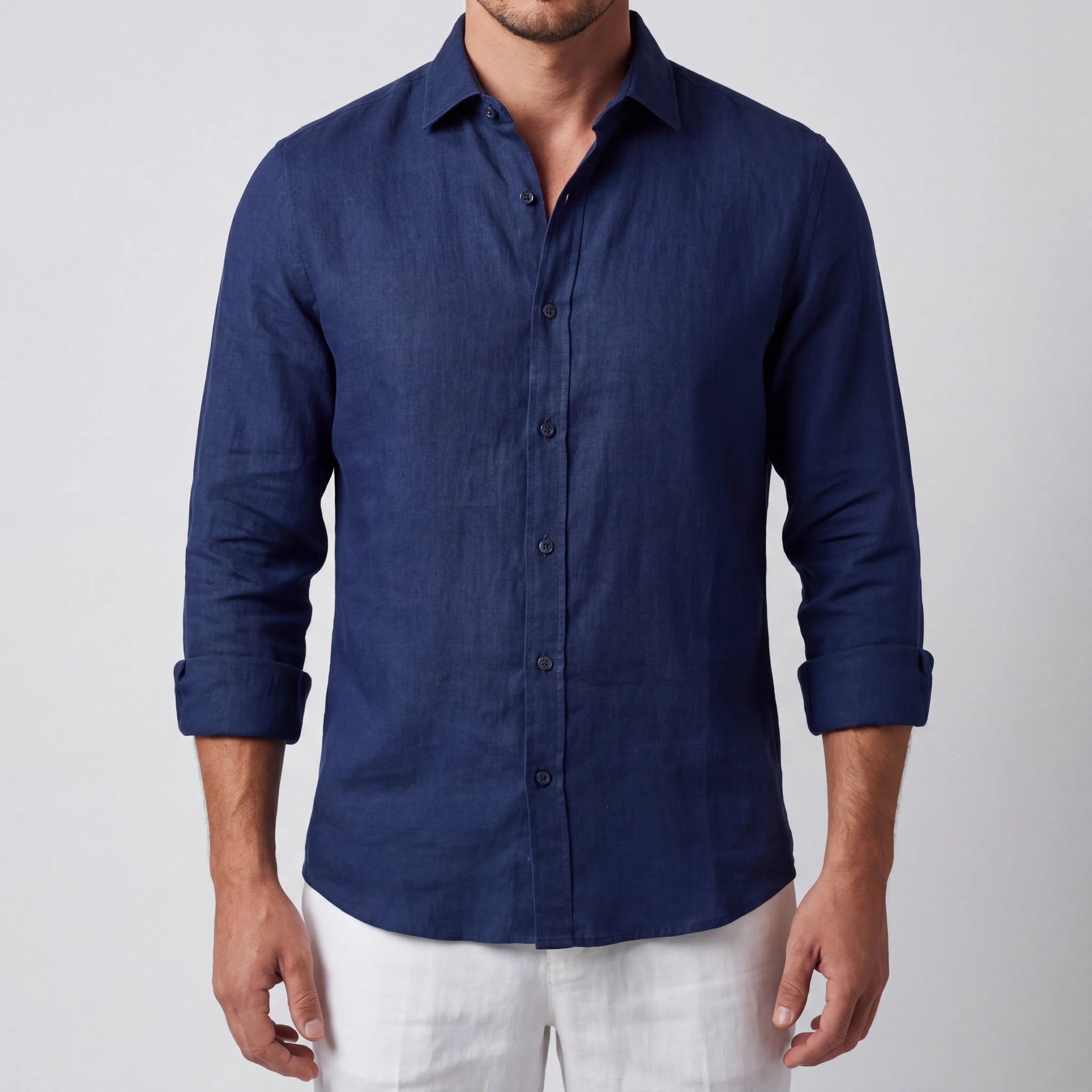 Shorven - Relaxed-Fit Long-Sleeve Button-Up Shirt
