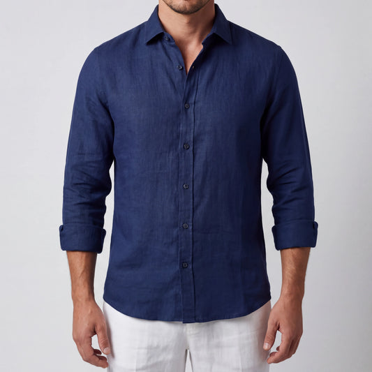 Shorven - Relaxed-Fit Long-Sleeve Button-Up Shirt