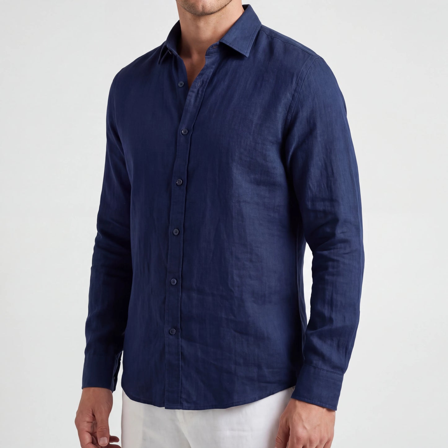 Shorven - Relaxed-Fit Long-Sleeve Button-Up Shirt