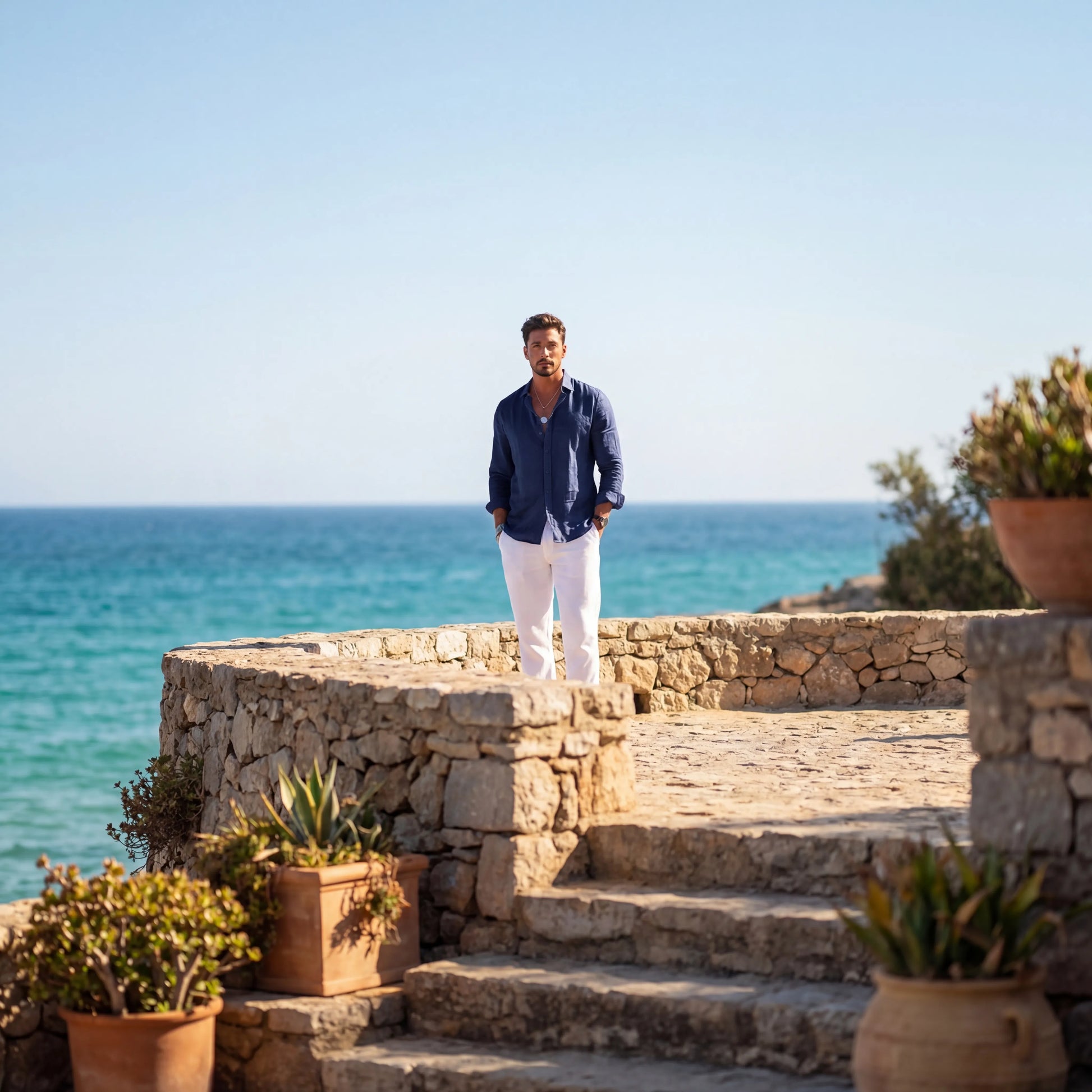 Shorven - Relaxed-Fit Long-Sleeve Button-Up Shirt