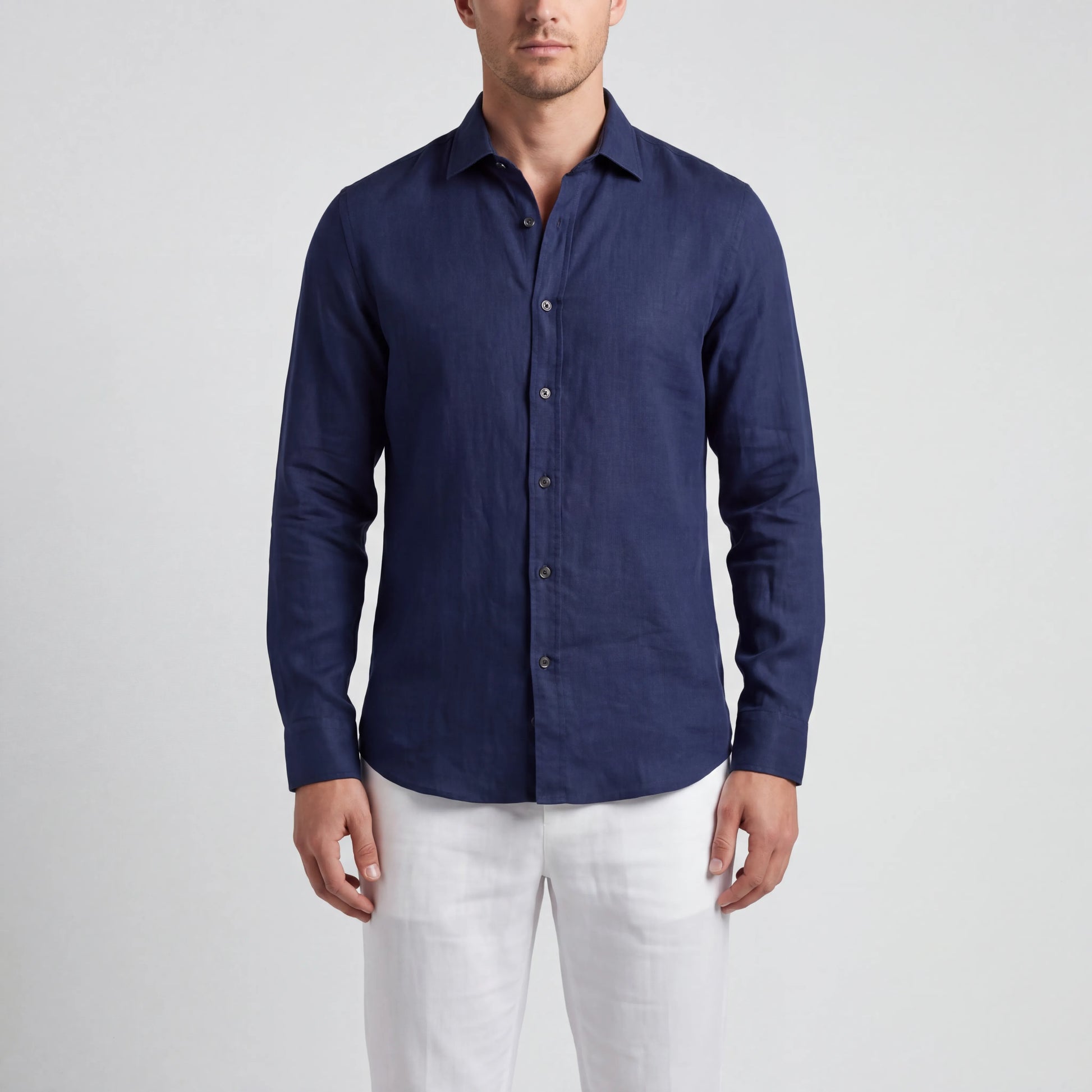 Shorven - Relaxed-Fit Long-Sleeve Button-Up Shirt