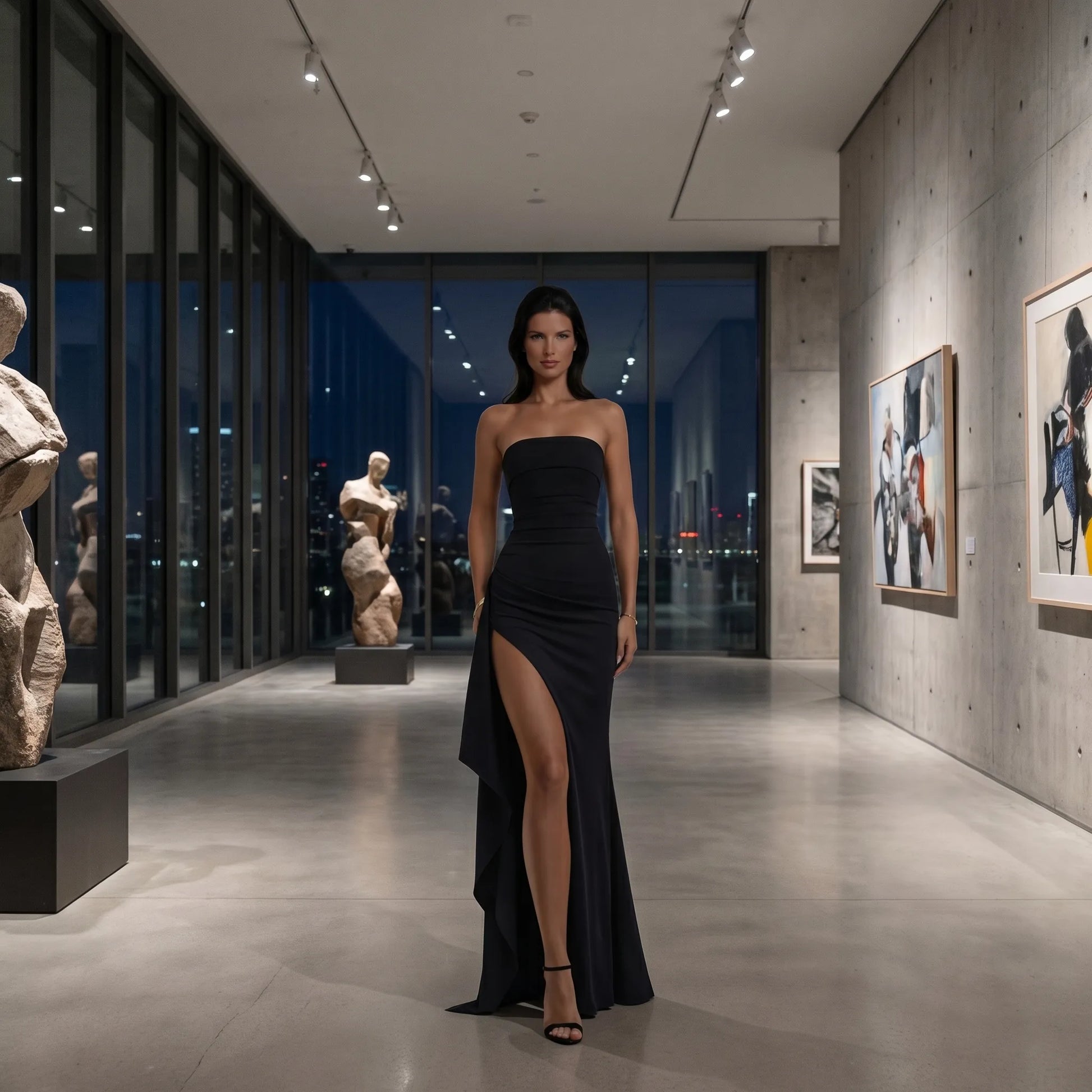 Slitova | Strapless Floor-Length Maxi Dress