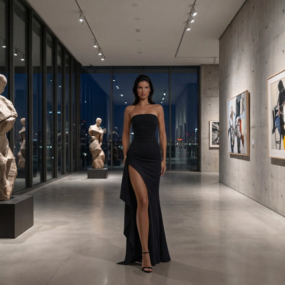 Slitova | Strapless Floor-Length Maxi Dress